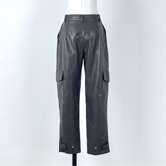 Aritzia Grey Faux Leather Stretch Modern Cargo Pant - Picture 8 of 14